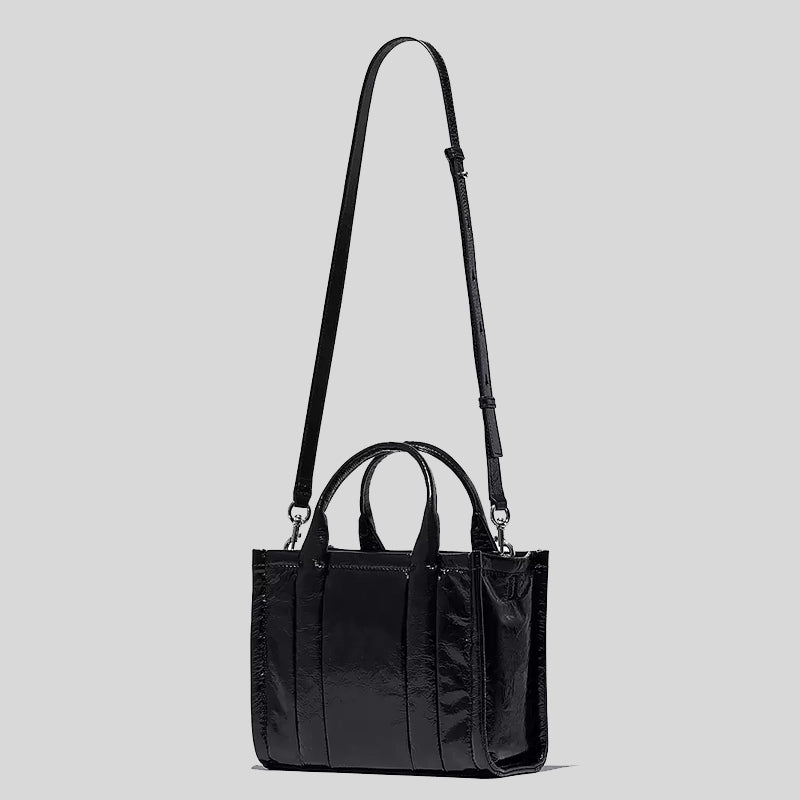 Marc Jacobs The Shiny Crinkle Small Tote Black H065L01PF22