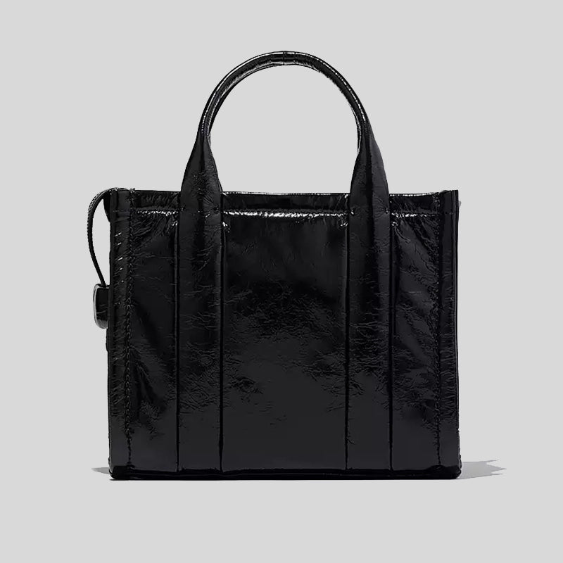 Marc Jacobs The Shiny Crinkle Small Tote Black H065L01PF22