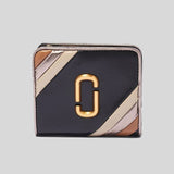 Marc Jacobs THE GLAM Shot Shiny Mini Compact Wallet Black Multi S161L01RE21