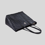 MCM Aren Medium Top-Zip Shopper in Visetos BLACK MWPAATN03BK001