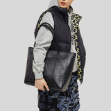 MCM Aren Medium Top-Zip Shopper in Visetos BLACK MWPAATN03BK001