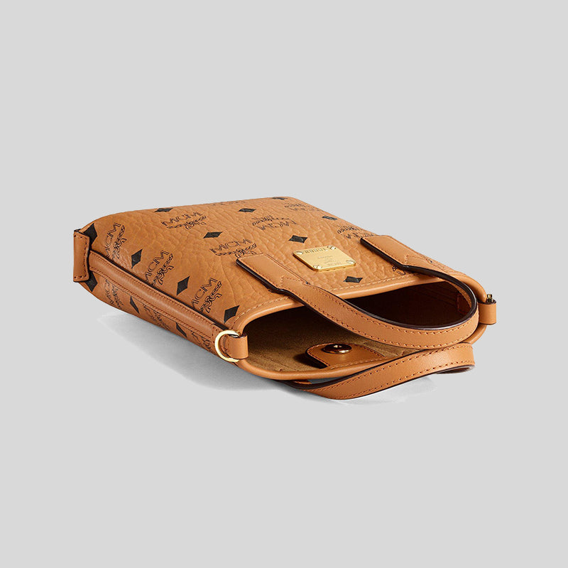 MCM Aren Crossbody Bag in Visetos COGNAC MWRAASE03CO001