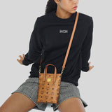 MCM Aren Crossbody Bag in Visetos COGNAC MWRAASE03CO001
