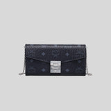 MCM Tracy Crossbody Wallet in Visetos BLACK MYLAAPA02BK001 lussocitta lusso citta