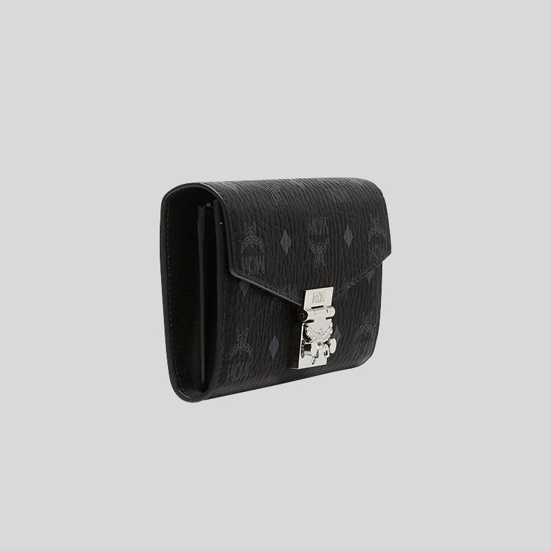 MCM Large Tracy Crossbody Wallet in Visetos BLACK MYLAAPA02BK001