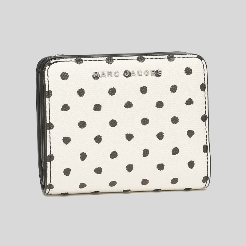 Marc Jacobs Small Bifold Wallet Polka Dot White And Black S114M10SP22