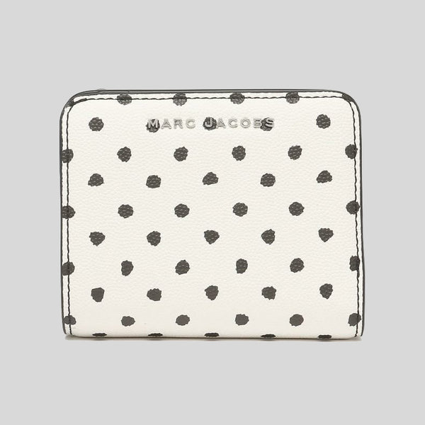 Marc Jacobs Small Bifold Wallet Polka Dot White And Black S114M10SP22 lussocitta lusso citta