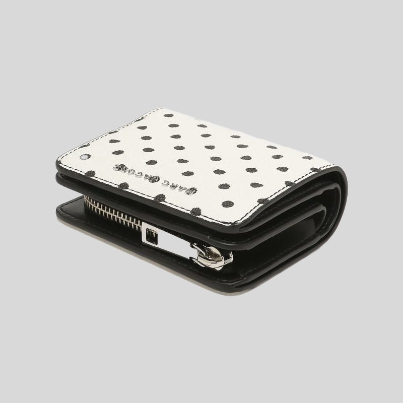 Marc Jacobs Small Bifold Wallet Polka Dot White And Black S114M10SP22