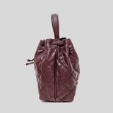 Tory Burch Willa Small Drawstring Shoulder Bag Claret 82370