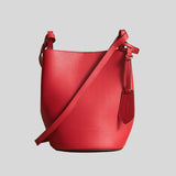 Burberry Small Lorne Bucket Bag Poppy Red 40571531 lussocitta lusso citta