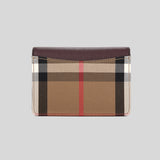BURBERRY Hampshire House Check Crossbody Bag Mahogany Red 80463181
