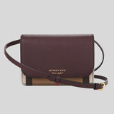 Burberry Hamshire House Check Crossbody Bag Mahogany Red 80463181 lussocitta lusso città