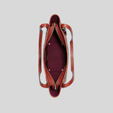 Coach Alana Tote In Signature Coated Canvas Tan Rust C8354