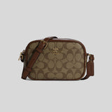 Coach Mini Jamie Camera Bag In Signature Canvas Khaki Saddle C9926 lussocitta lusso citta