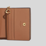 Coach Snap Wallet In Leather Taupe CC900