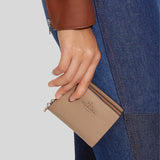 Coach Snap Wallet In Leather Taupe CC900