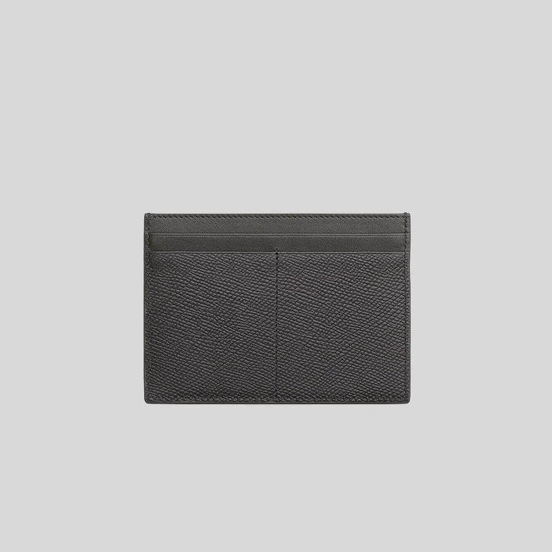 CELINE Multifunction Card Holder In Grained Leather Grey 10B763