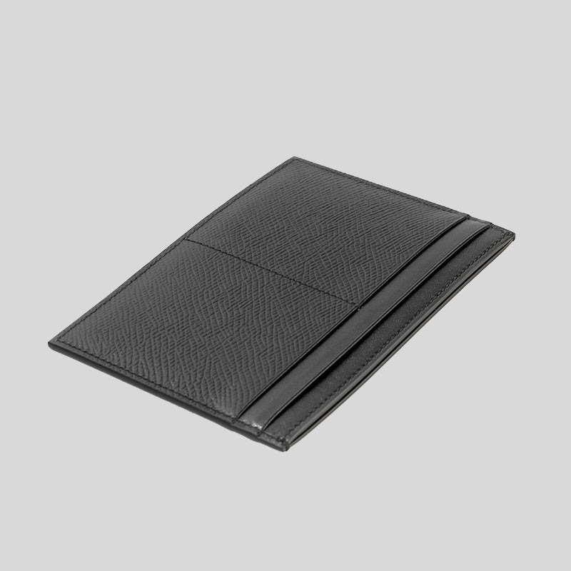 CELINE Multifunction Card Holder In Grained Leather Black 10B763