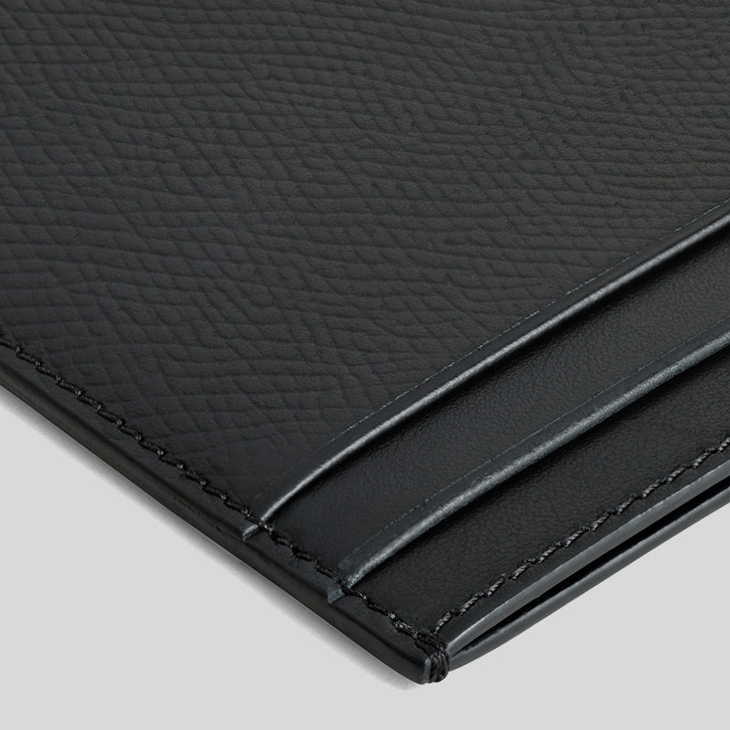 CELINE Multifunction Card Holder In Grained Leather Black 10B763