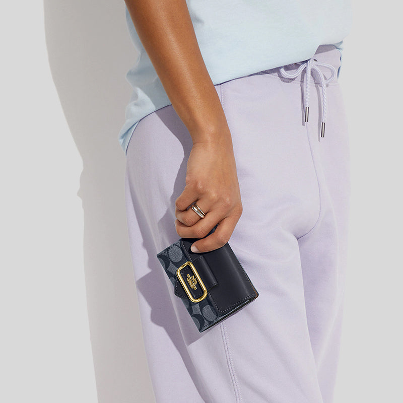 Coach Small Morgan Wallet In Signature Chambray Denim Multi CH151