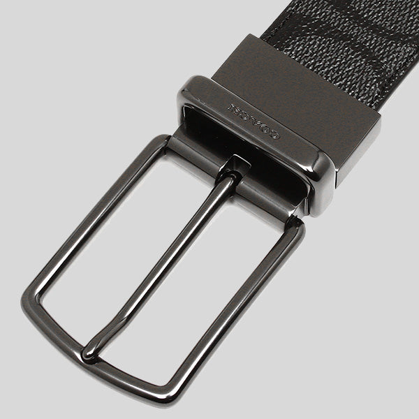 COACH Men's Modern Harness Cut-To-Size Reversible Signature Coated Canvas Belt Black F64825