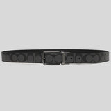 COACH Men's Modern Harness Cut-To-Size Reversible Signature Coated Canvas Belt Black F64825