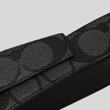 COACH Men's Modern Harness Cut-To-Size Reversible Signature Coated Canvas Belt Black F64825
