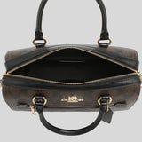 Coach Rowan Satchel In Signature Canvas F83607 Brown Black