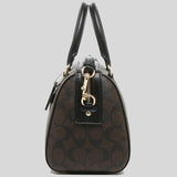 Coach Rowan Satchel In Signature Canvas F83607 Brown Black