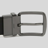 Coach Men's Wide Harness Cut-To-Size Reversible Signature Coated Canvas Belt Charcoal/Black F64839