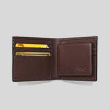 Coach Compact ID Wallet In Sport Calf Leather Mahogany F74991