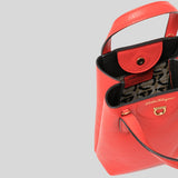 Salvatore Ferragamo Calf Leather Small Gancini Crossbody Bag Candy Apple Red 0750012