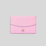 Salvatore Ferragamo Calf Leather Small Bifold Card Holder With Zip Compartment Flamingo 0750014 lussocitta lusso città