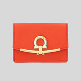 Salvatore Ferragamo Leather Card Case Wallet With Key Holder Candy Apple Red 0750121 lussocitta lusso citta