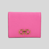 Salvatore Ferragamo Calf Leather Small Bifold Wallet Hot Pink 0750027 lussocitta lusso citta