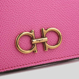 Salvatore Ferragamo Calf Leather Small Bifold Wallet Hot Pink 0750027