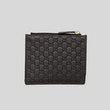 GUCCI Micro GG Guccissima Leather Small Bifold Wallet Black 510318