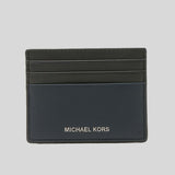 Michael Kors Cooper Pebble Leather Tall Card Case 36F9LC0D2L Navy