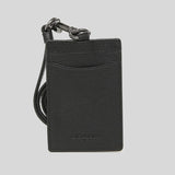 Coach Leather ID Lanyard Black F31657