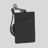 Coach Leather ID Lanyard Black F31657