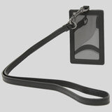 Coach Leather ID Lanyard Black F31657