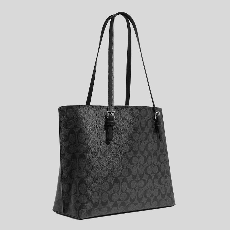 Zip top tote in sales signature canvas