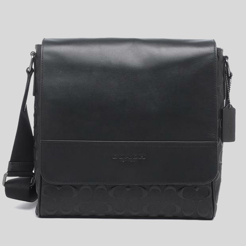 Coach Houston Map Bag In Signature Leather 4006 Black