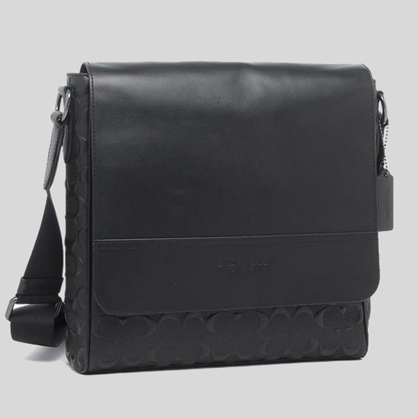 Coach Houston Map Bag In Signature Leather 4006 Black