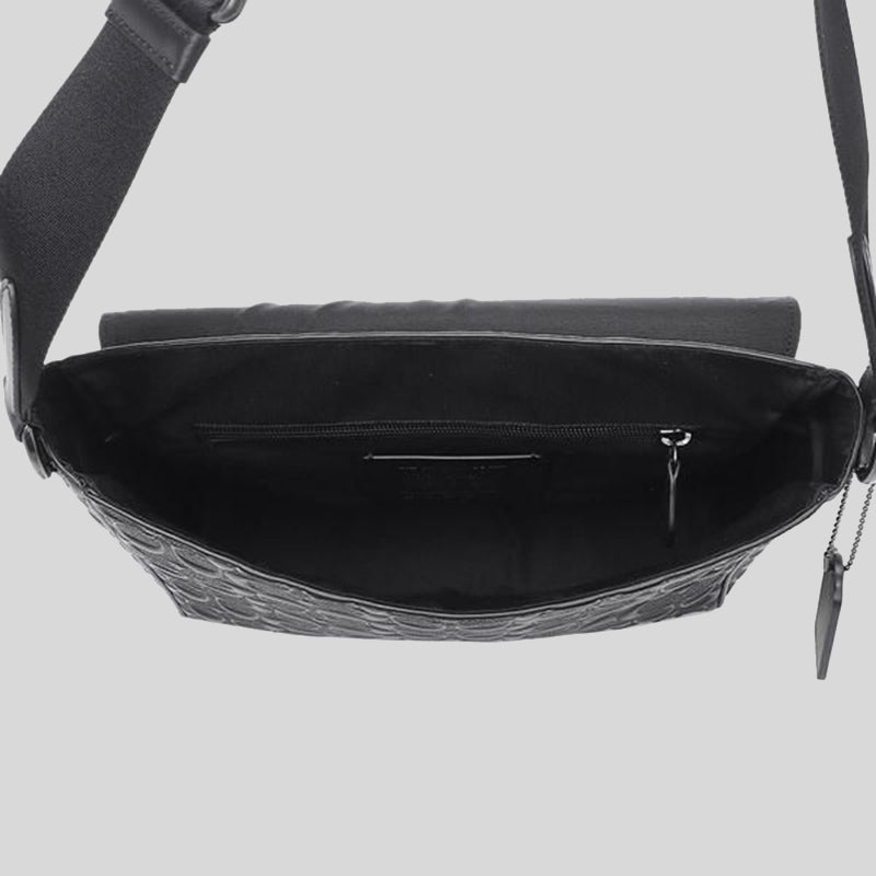 Coach Houston Map Bag In Signature Leather 4006 Black