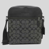 Coach Houston Flight Bag In Signature Canvas 4010 Charcoal Black