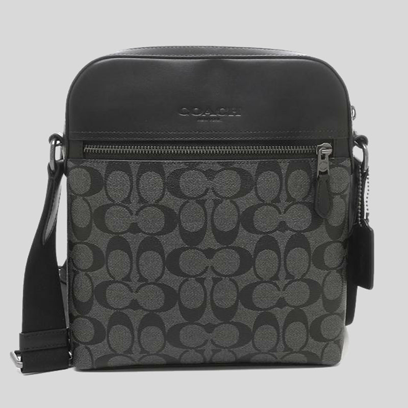 Coach Houston Flight Bag In Signature Canvas 4010 Charcoal Black