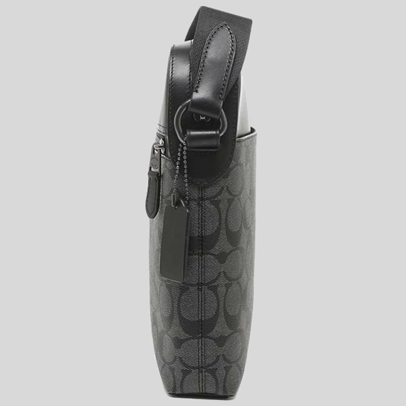 COACH Houston Flight Bag In Signature Canvas 4010 Charcoal Black