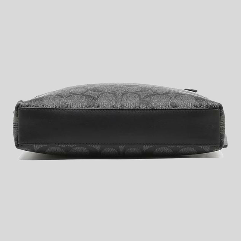 COACH Houston Flight Bag In Signature Canvas 4010 Charcoal Black