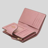 Coach Medium Corner Zip Wallet In Crossgrain Leather 6390 True Pink